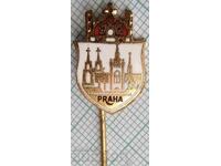 16916 Badge - coat of arms of the city of Prague - bronze enamel