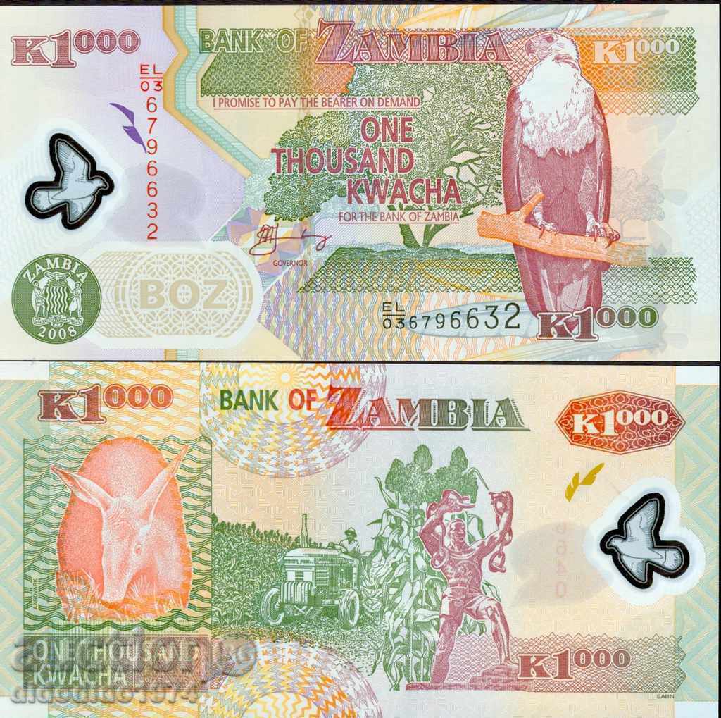 ZAMBIA ZAMBIA 1000 Kwachi emisiune 2008 NOUL UNC POLIM