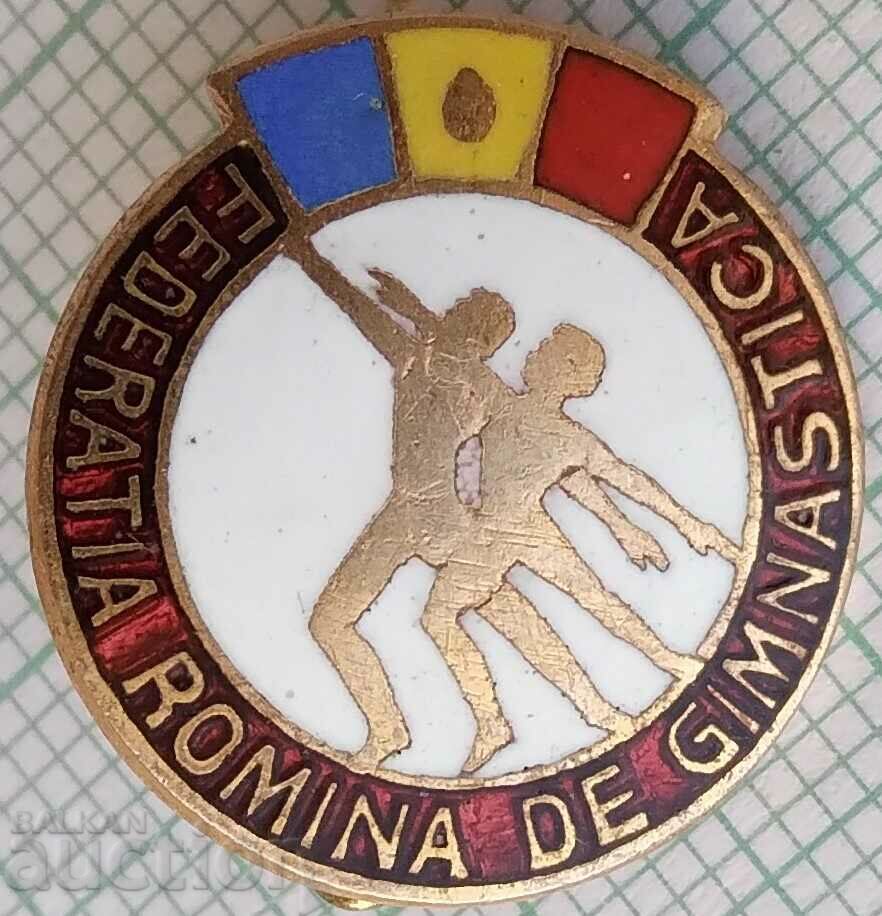 16941 Romanian Gymnastics Federation - bronze enamel