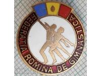 16941 Romanian Gymnastics Federation - bronze enamel