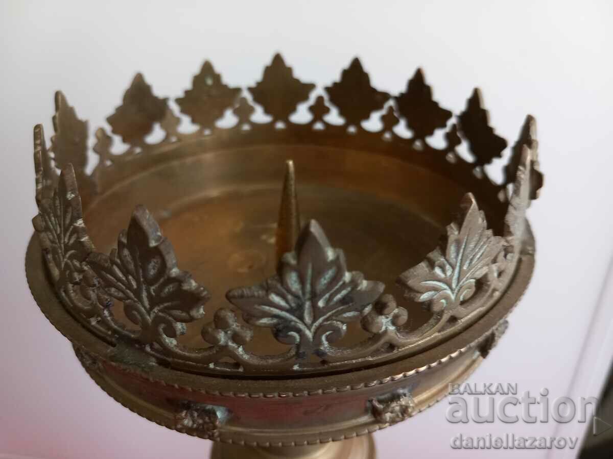 Auction Old Enthroned CHURCH Candlesticks Auction Old Enthroned CHURCH Candlesticks