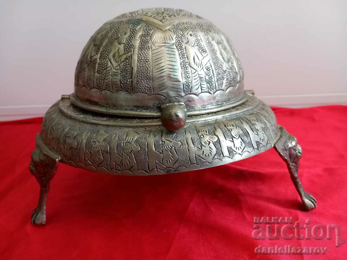 Large Antique Silver Plated PERSIAN Caviar DISH, Sweet with price 180.00 BGN | € 92.03 Large Antique Silver Plated PERSIAN Caviar DISH, Sweet with price 180.00 BGN | € 92.03