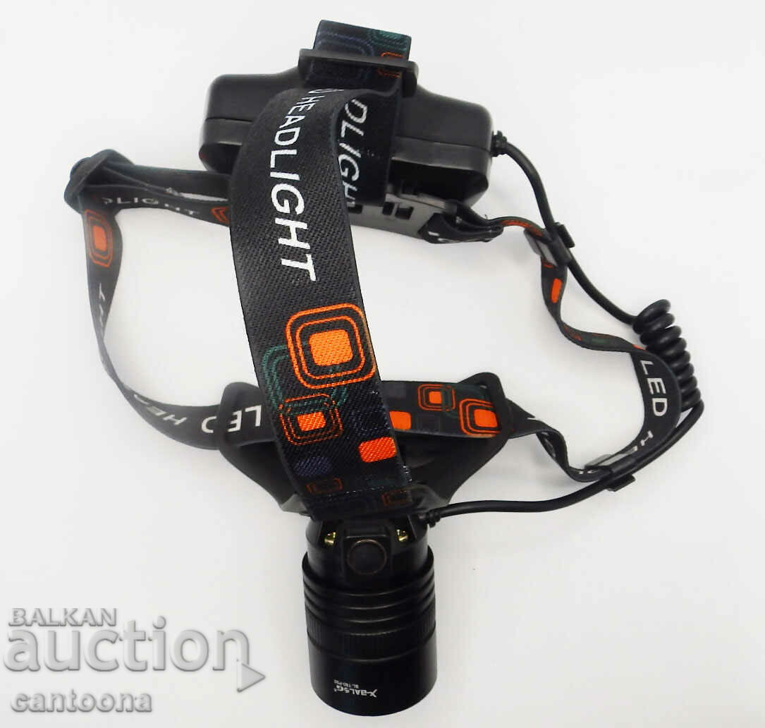 Ultra powerful headlamp with quadruple LED diode - XHP50.2, ZOOM, USB