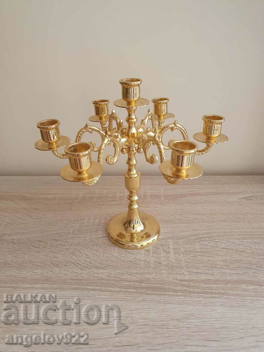 Solid bronze candle holder 7 pcs