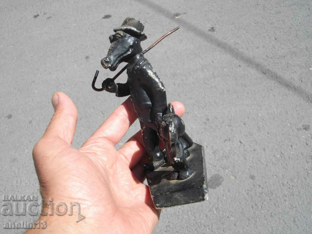 Auction OLD METAL FIGURE STATUETTE CROCODILE GENA AND CHEBURASHA Auction OLD METAL FIGURE STATUETTE CROCODILE GENA AND CHEBURASHA