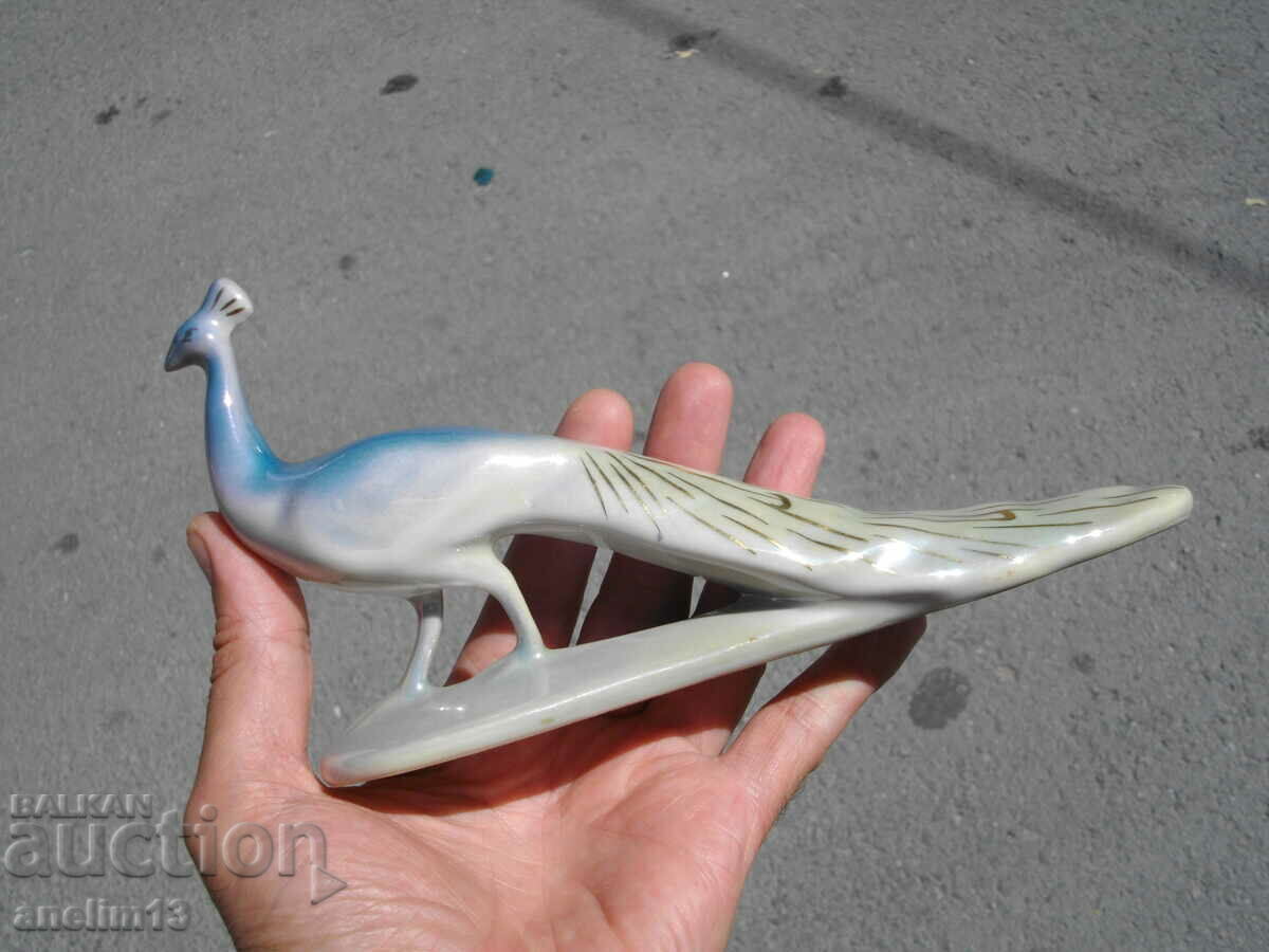Delivery of OLD BULGARIAN PORCELAIN PEACOCK