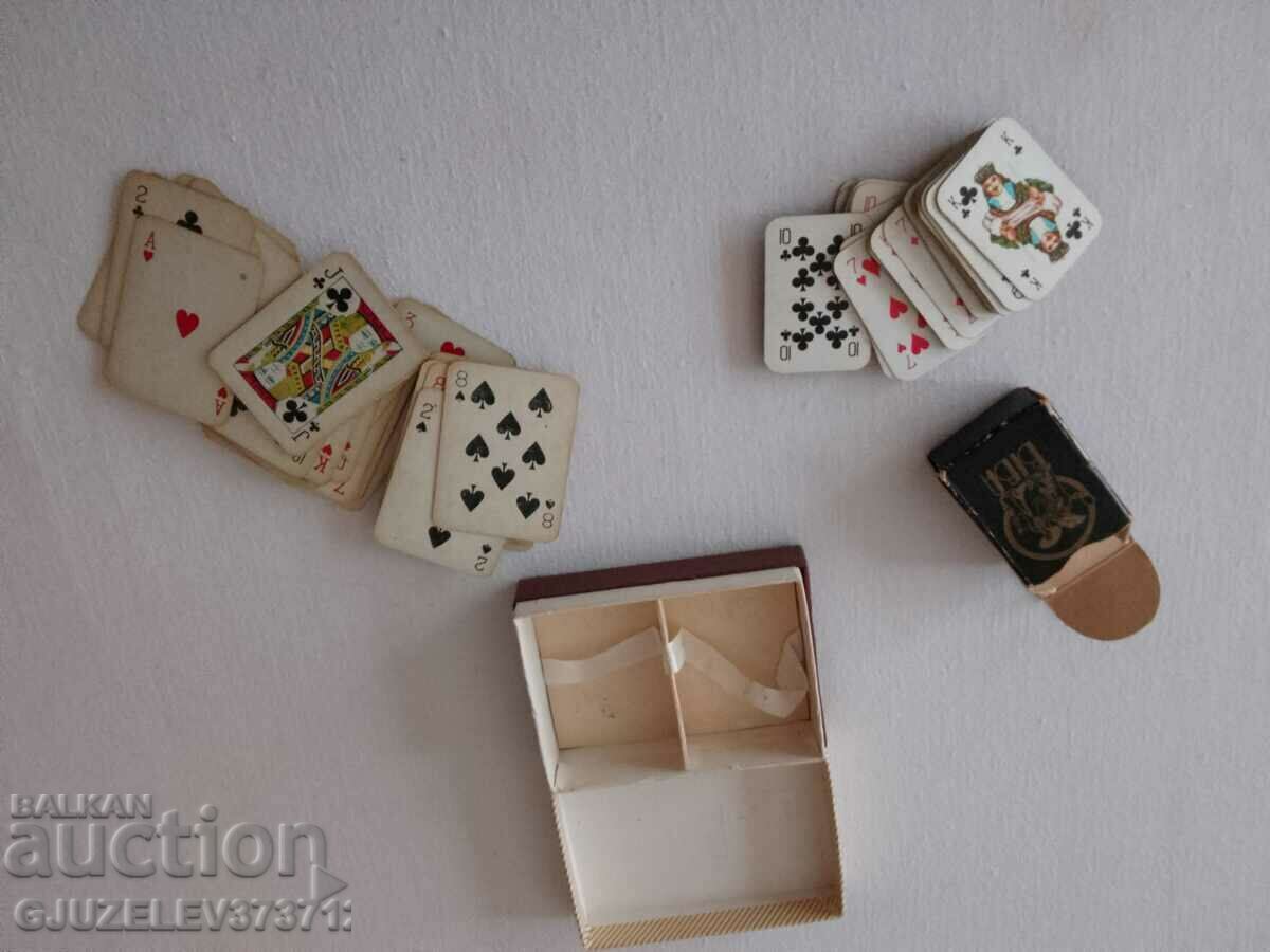 Old mini playing cards made in Belgium - 6 Old mini playing cards made in Belgium - 6