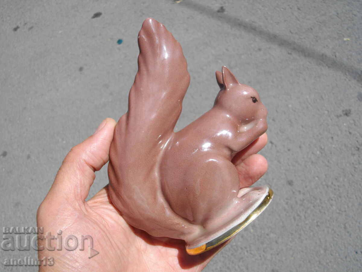 OLD BULGARIAN PORCELAIN SQUIRREL CUP