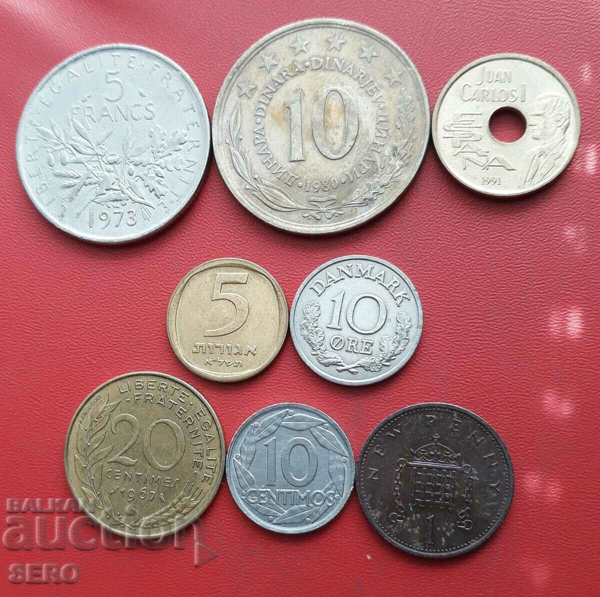 Mixed lot of 8 coins