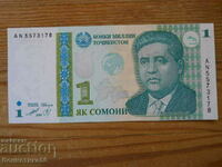 1 somoni 1999 - Tajikistan ( UNC )