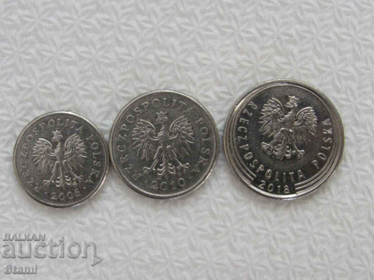 Auction Set 10, 20, 50 groszy, Poland, 163W Auction Set 10, 20, 50 groszy, Poland, 163W