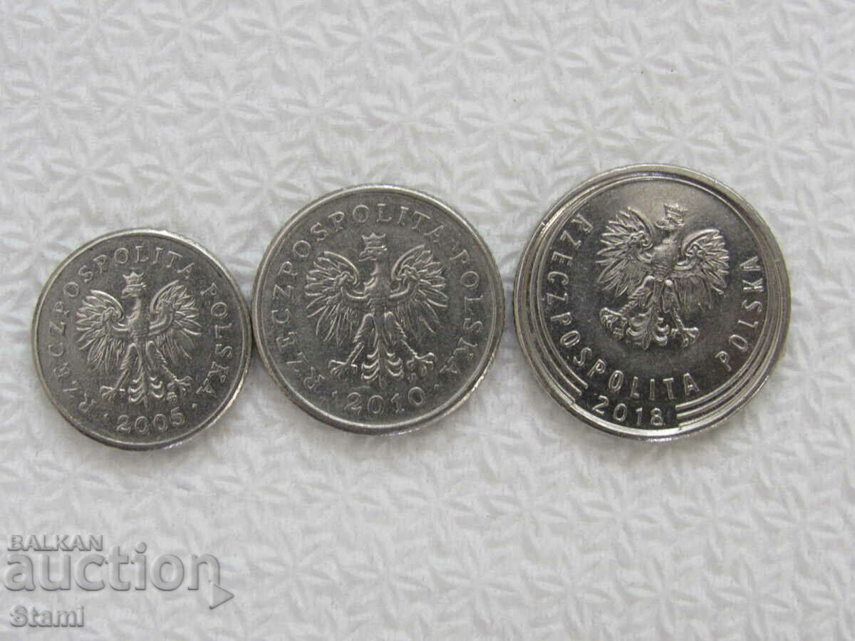 Delivery of Set 10, 20, 50 groszy, Poland, 163W Delivery of Set 10, 20, 50 groszy, Poland, 163W