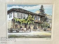 1958 Kurt Peters Peters Watercolor Teteven Revival House