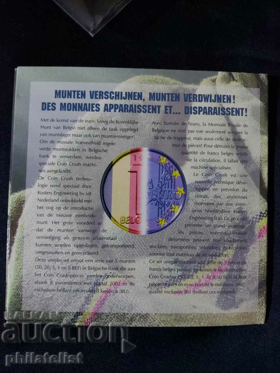 Belgium - original bank set in francs and euro series 2002 - 6 Belgium - original bank set in francs and euro series 2002 - 6