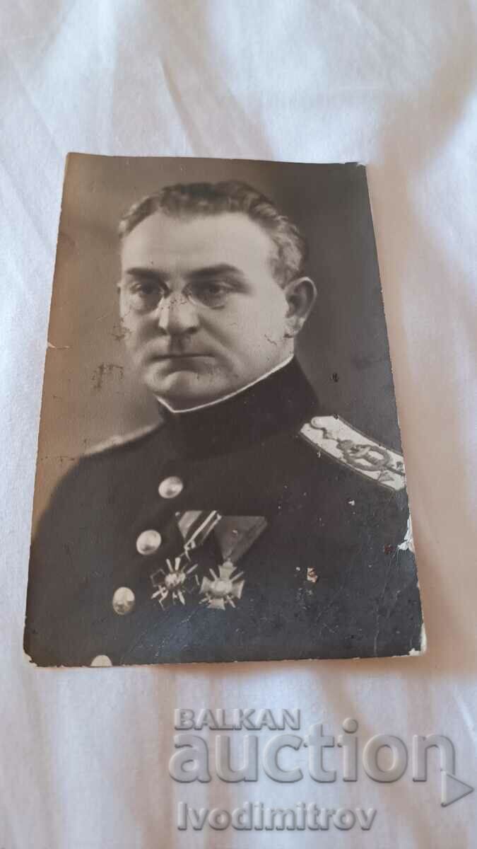 Photo Sliven Colonel with two orders with swords 1936