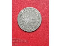 Germany-Prussia-1 Wed. penny 1825-countermark SILVER