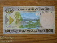 500 francs 2019 - Rwanda ( UNC )