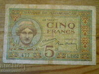 5 franci 1952 - Madagascar ( VF )