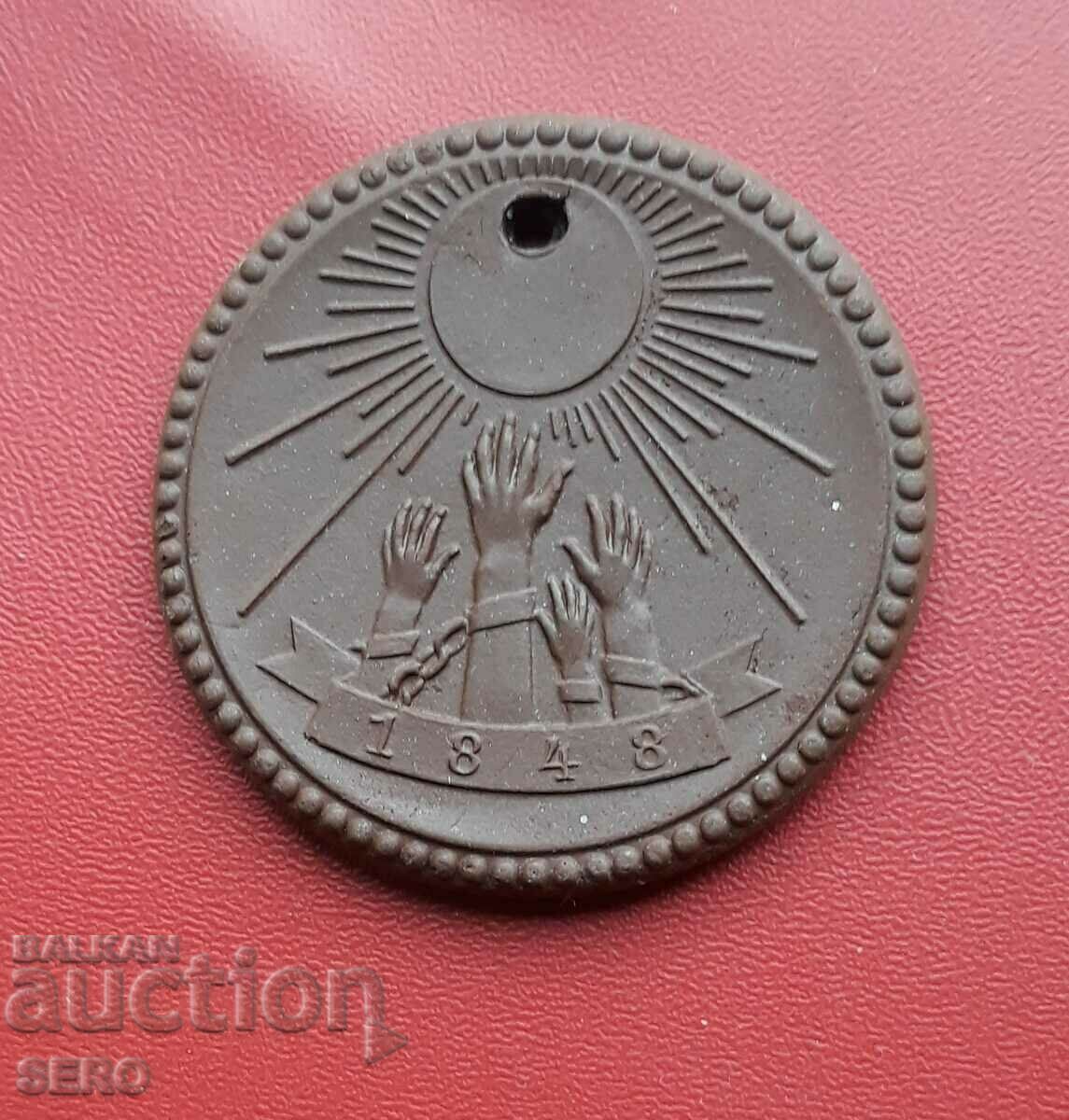 Germany - Porcelain Medal 1948 Democracy 1848-1948