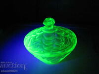 Sugar bowl, bowl, uranium glass