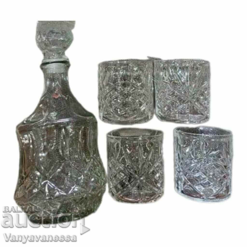 Set of cups and decanter