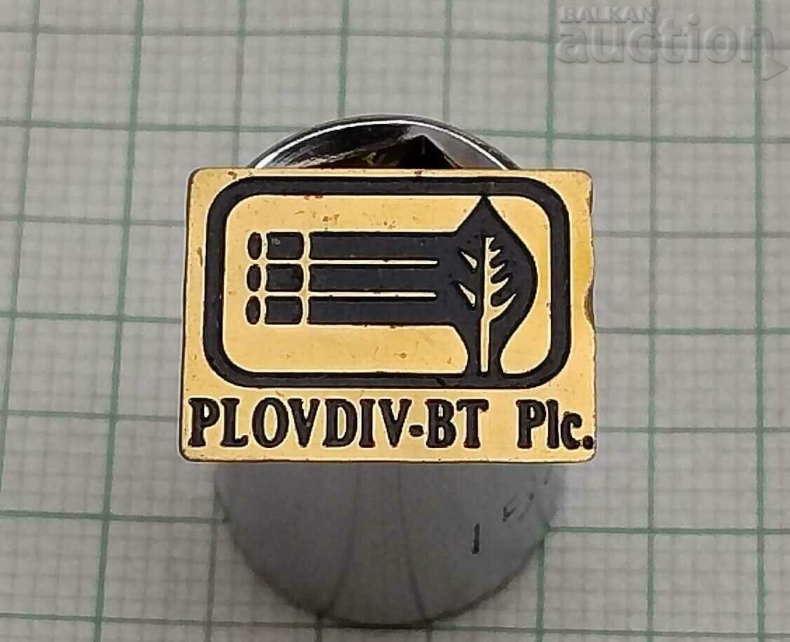 BULGARTABAK PLOVDIV-BT Plc. LOGO BADGE PIN