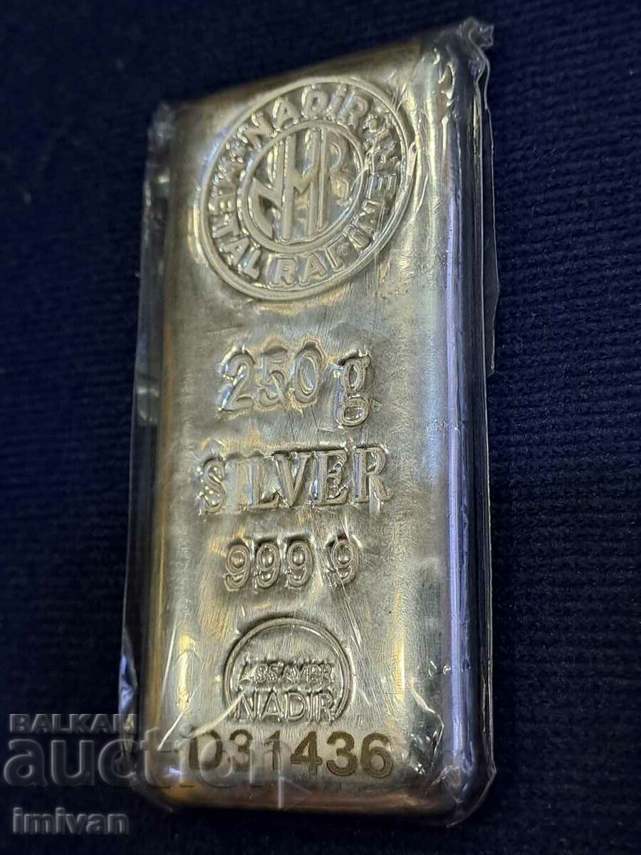 Silver bar 9999 250 grams