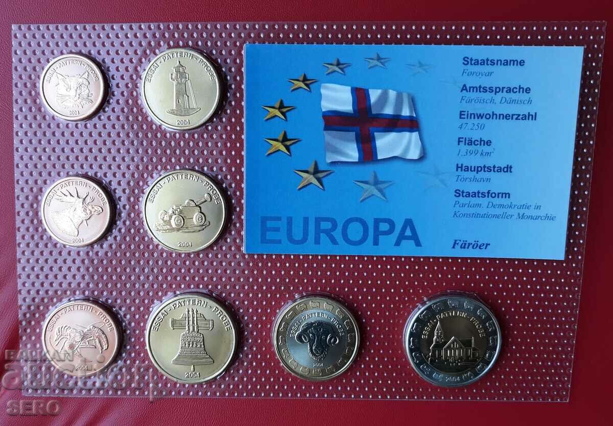 Νήσοι Φερόε-ΣΕΤ 2004 κερμάτων ευρώ 8 proof