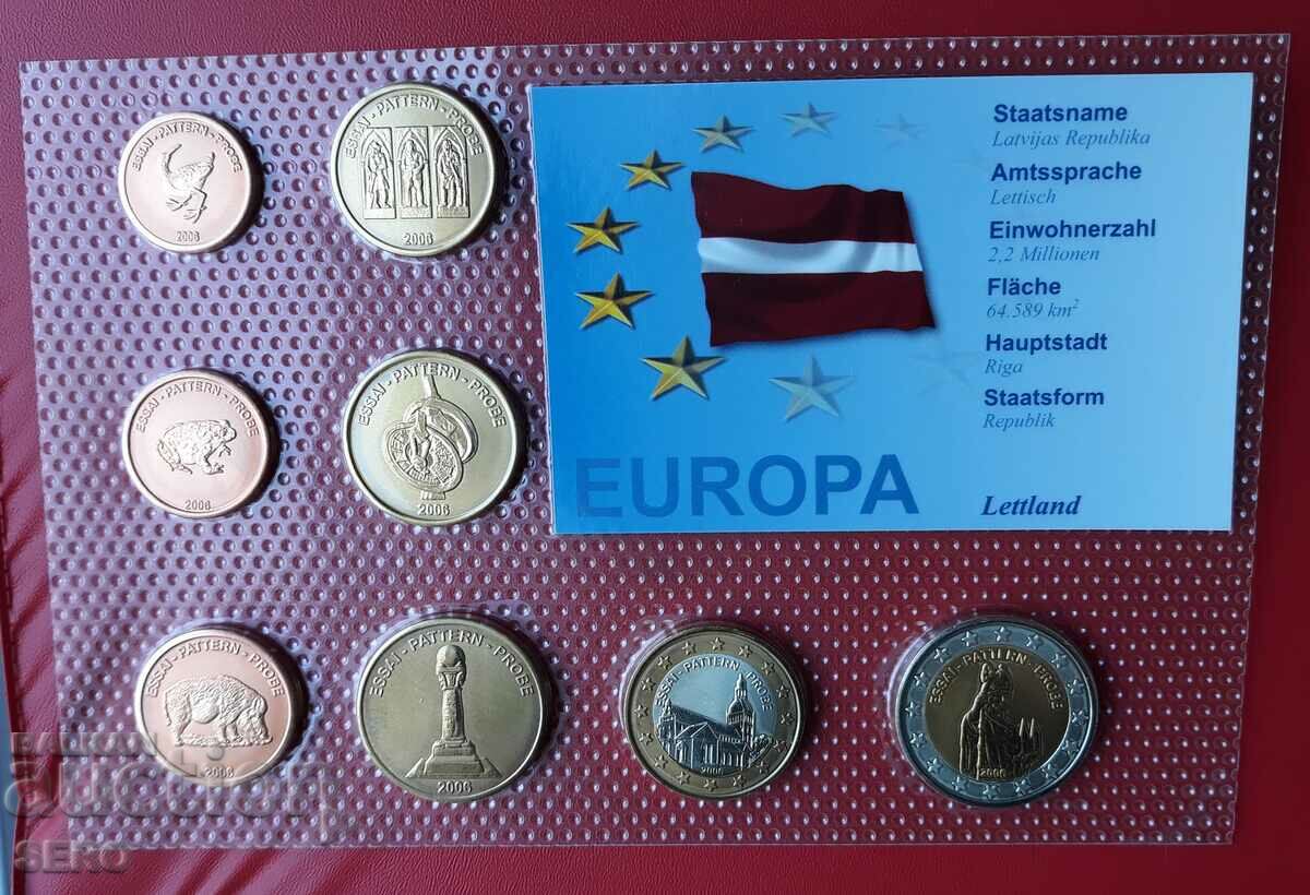 Letonia-SET 2006 de 8 monede euro dovada