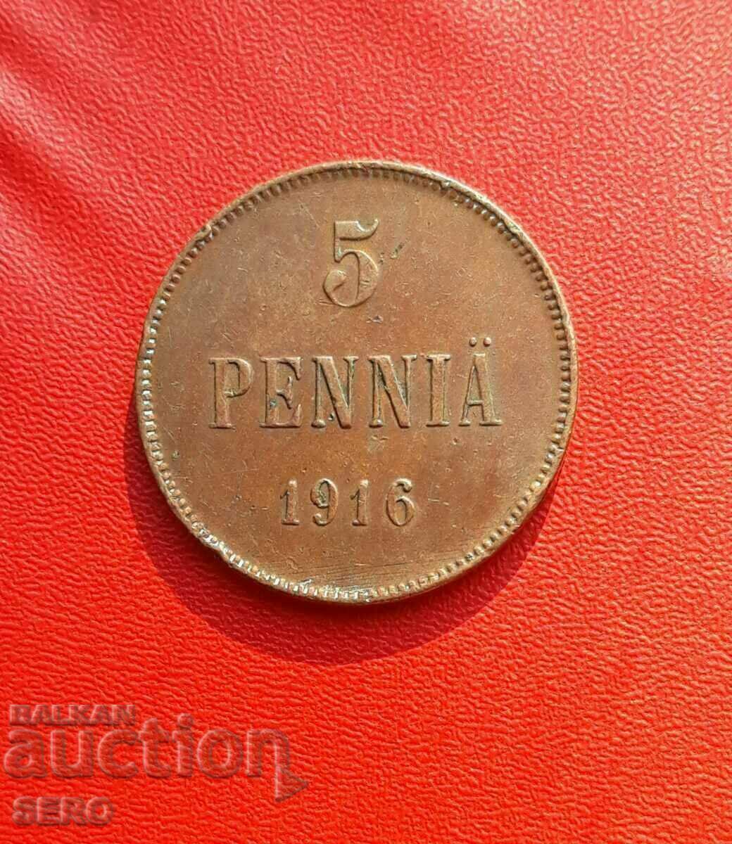 Russia/for Finland/-5 pence 1916