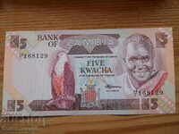 5 Kwacha 1980 / 1988 - Zambia ( UNC )