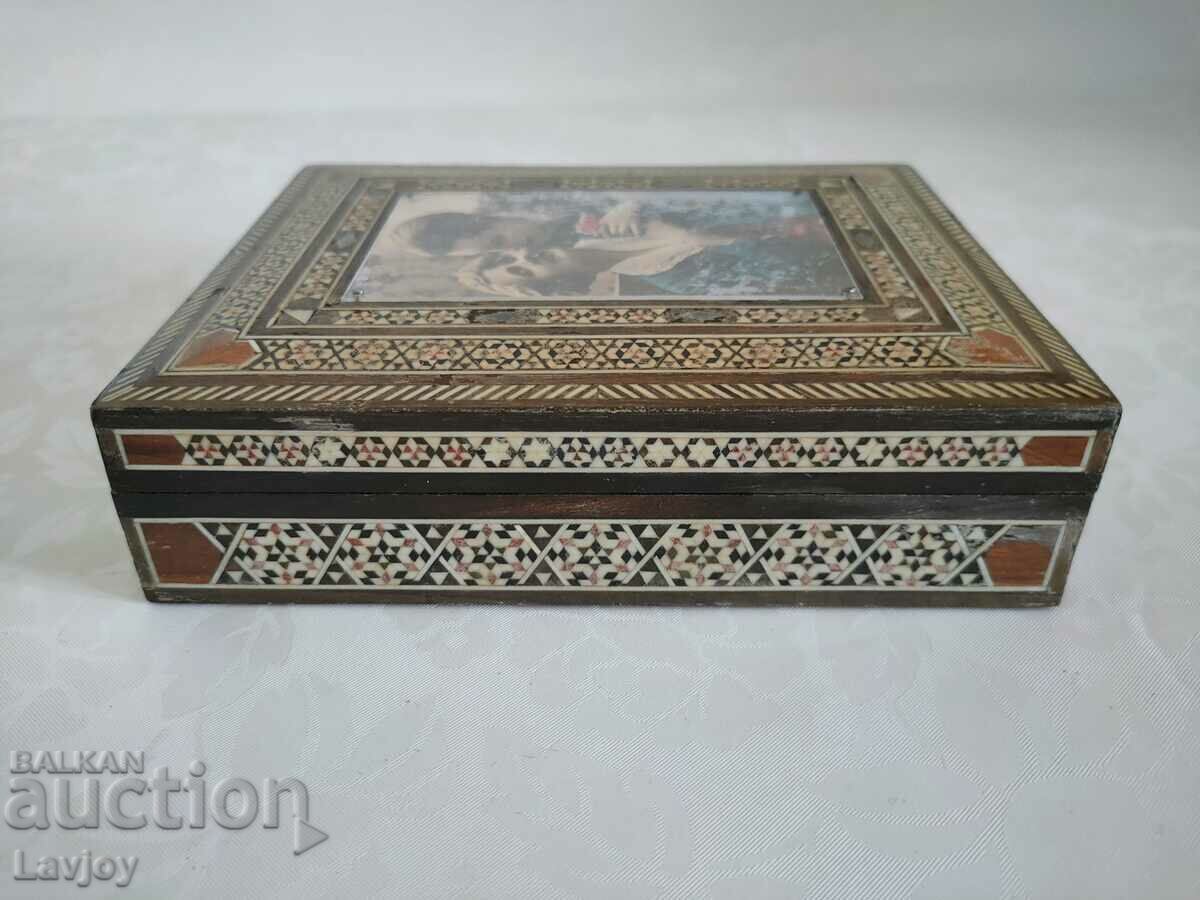 Luxury Mother of Pearl Box "Romantic Scene" - 6 Luxury Mother of Pearl Box "Romantic Scene" - 6