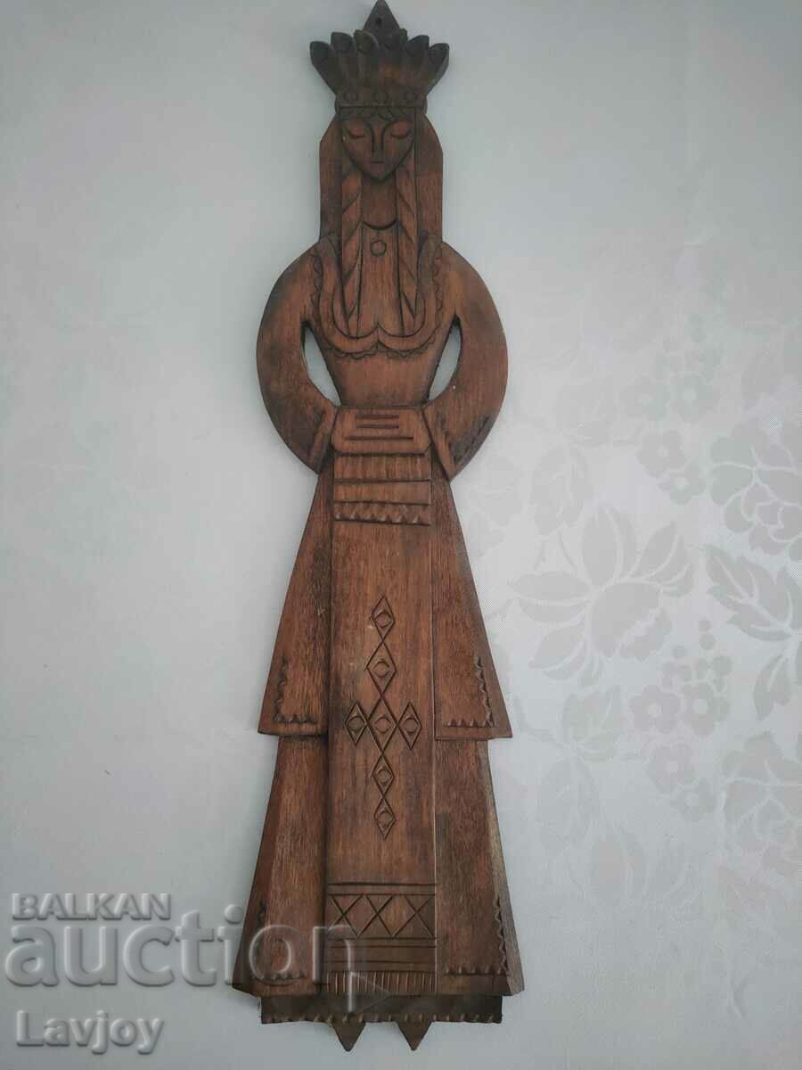 Wood carving figurine