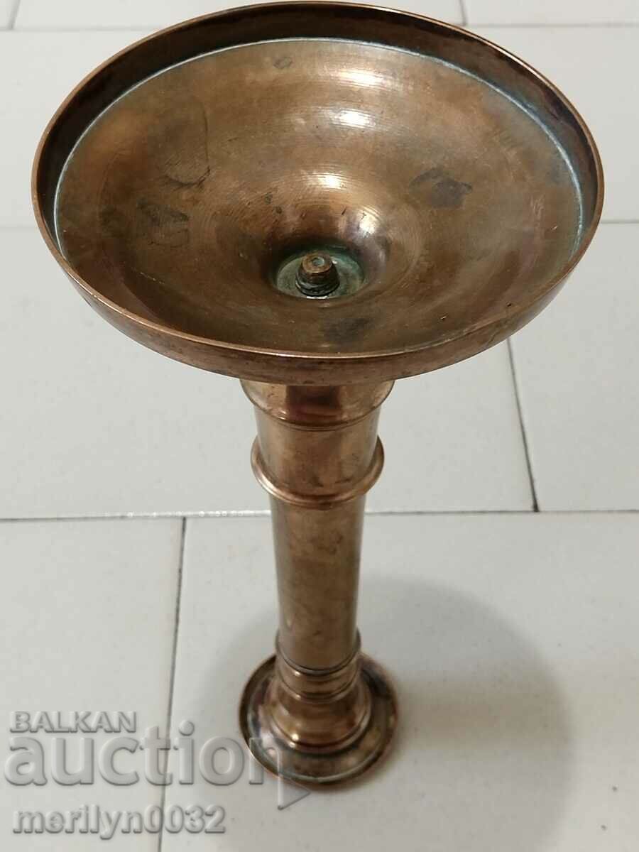 Old brass candlestick, candle, lamp - 19th century - 6 Old brass candlestick, candle, lamp - 19th century - 6