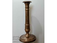 Old brass candlestick, candle, lamp - 19th century