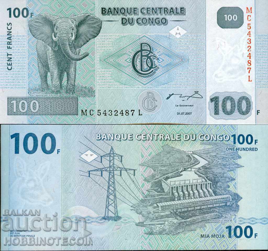 CONGO CONGO 100 numărul 2007 Tipografia II tip NOU UNC