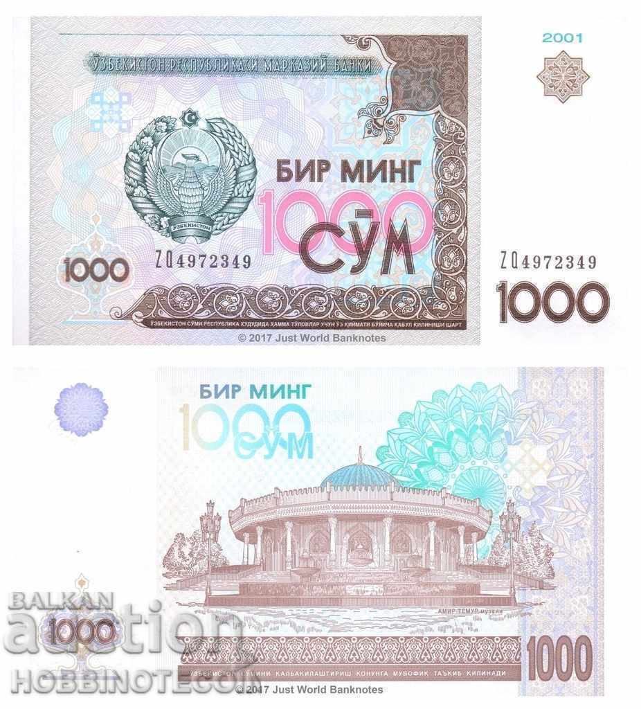 УЗБЕКИСТАН OZBEKISTAN 1000 Сум емисия  issue 2001 НОВИ UNC