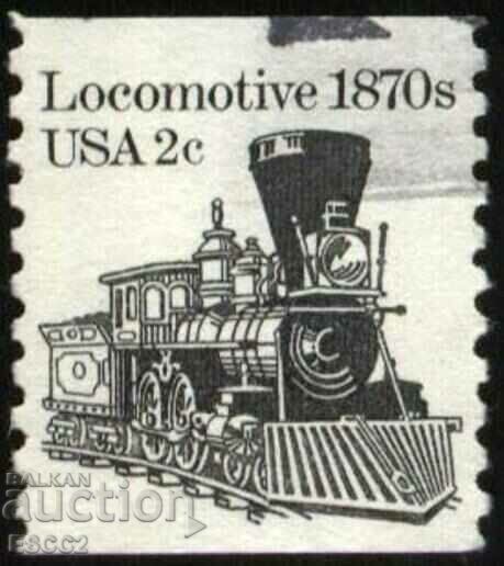 Stamped brand Transport Locomotive 1982 from USA