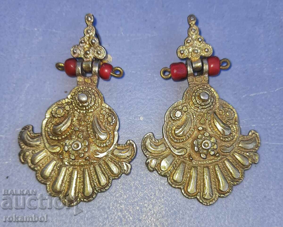 Renaissance silver ornaments, earrings, earrings, gilding