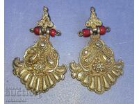 Renaissance silver ornaments, earrings, earrings, gilding