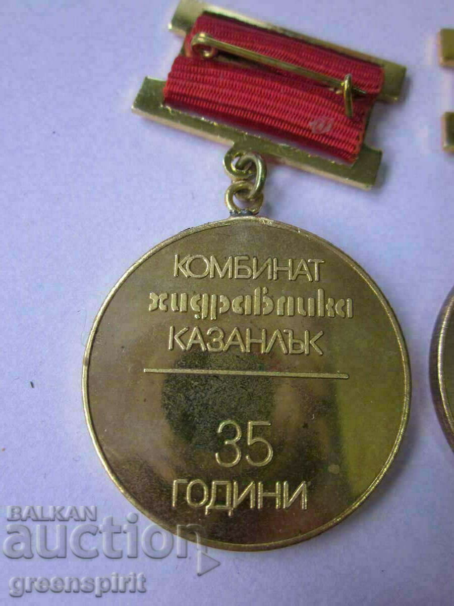 Delivery of Kazanlak Hydraulics-Kaproni medal For long-term work 35 years