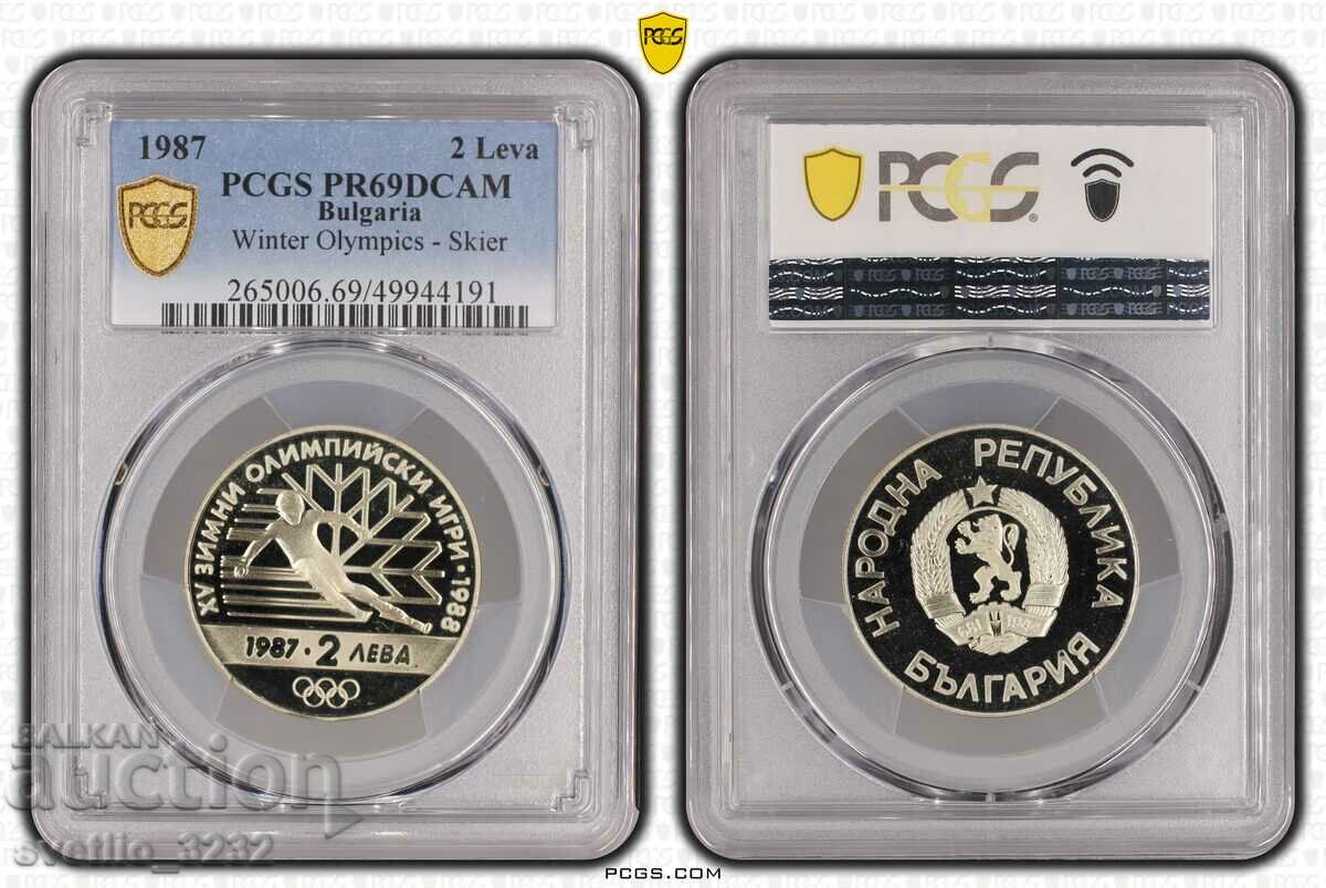 2 BGN 1987 Ski PR 69 DCAM PCGS