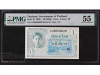 Thailand 1 Baht 1946  Pick 63 Ref 6062 PMG