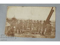 Old Military Photo soldiers artillery gun howitzer