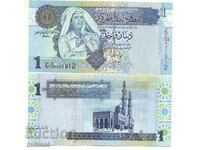 Libya 1 dinar with the image of Gaddafi blue