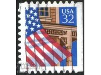 Stamped 1996 USA National Flag stamp