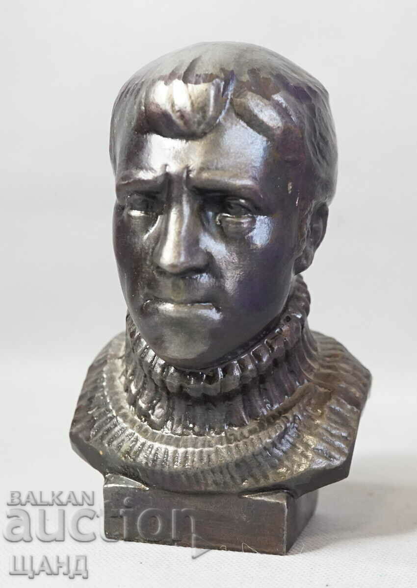 Old Russian Metal Figure Statuette Bust Vladimir Vysotsky