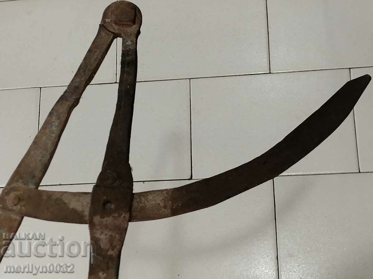 Old blacksmith's compass, ruler, primitive tool - 6 Old blacksmith's compass, ruler, primitive tool - 6