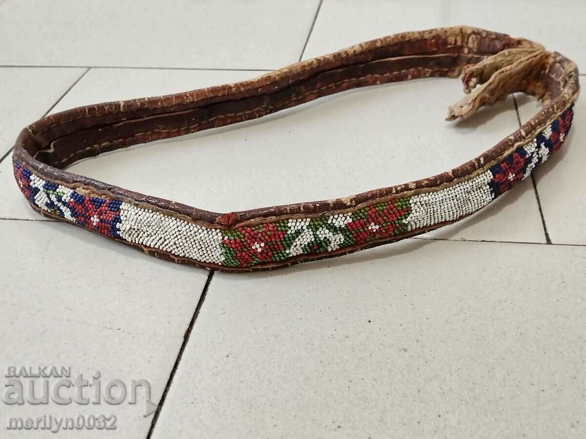 Beaded belt, beaded cuffs, early 20th century - 6 Beaded belt, beaded cuffs, early 20th century - 6