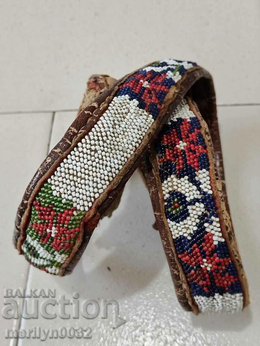 Beaded belt, beaded cuffs, early 20th century - 7 Beaded belt, beaded cuffs, early 20th century - 7